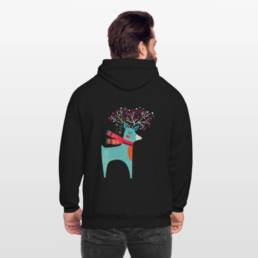 Reindeer Unisex Hoodie - black