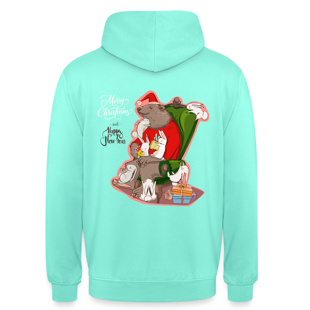 Christmas Bear Unisex Hoodie - mint