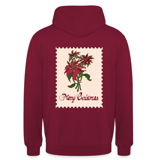 Merry Christmas Unisex Hoodie - bordeaux