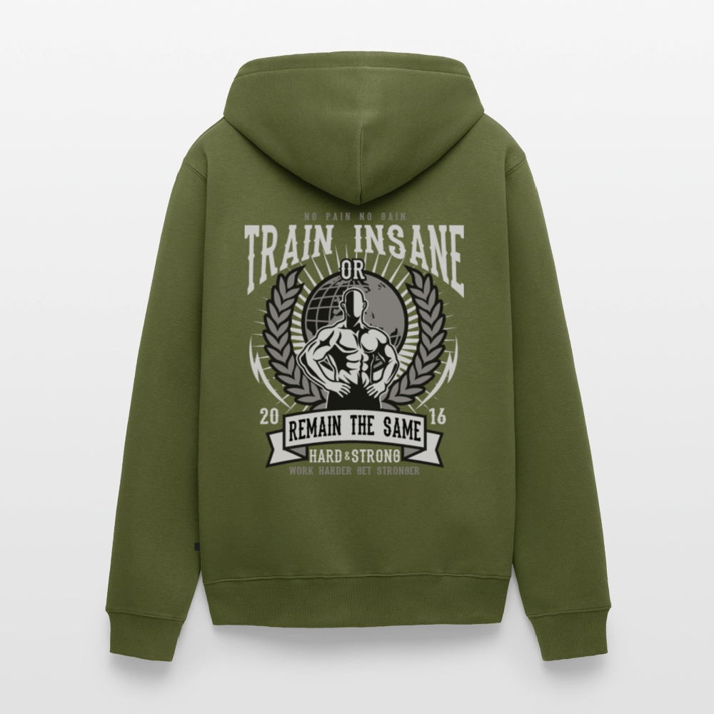 Train Insane Men's Premium Hooded Jacket - khaki