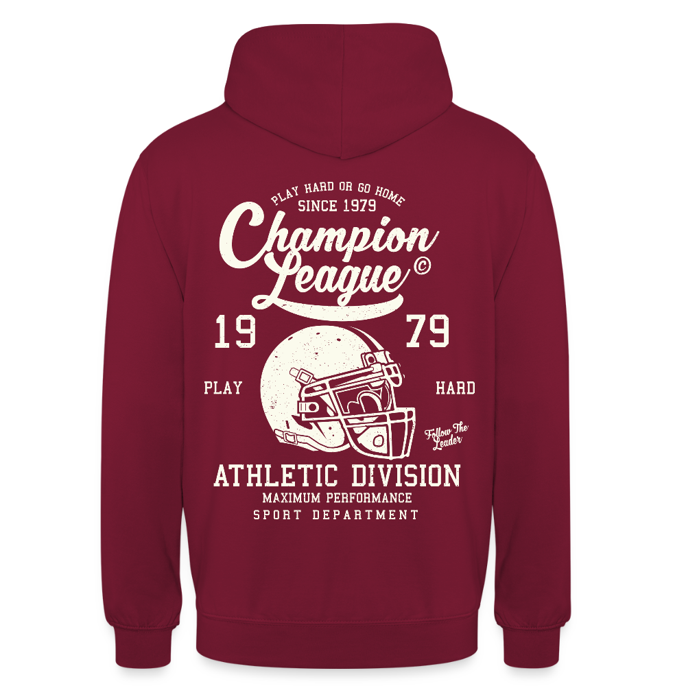 Champion League Unisex Hoodie - bordeaux