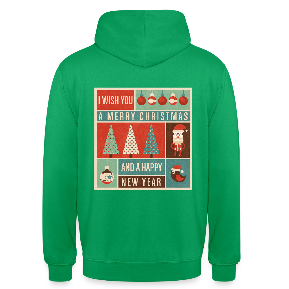 Merry Christmas & happy New Year Unisex Hoodie - kelly green
