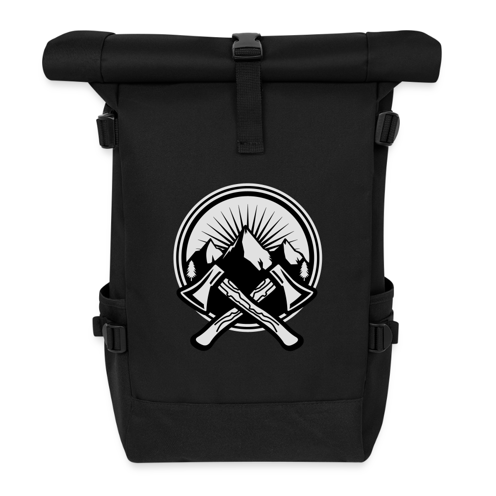 Axes  Roll Top Backpack - black