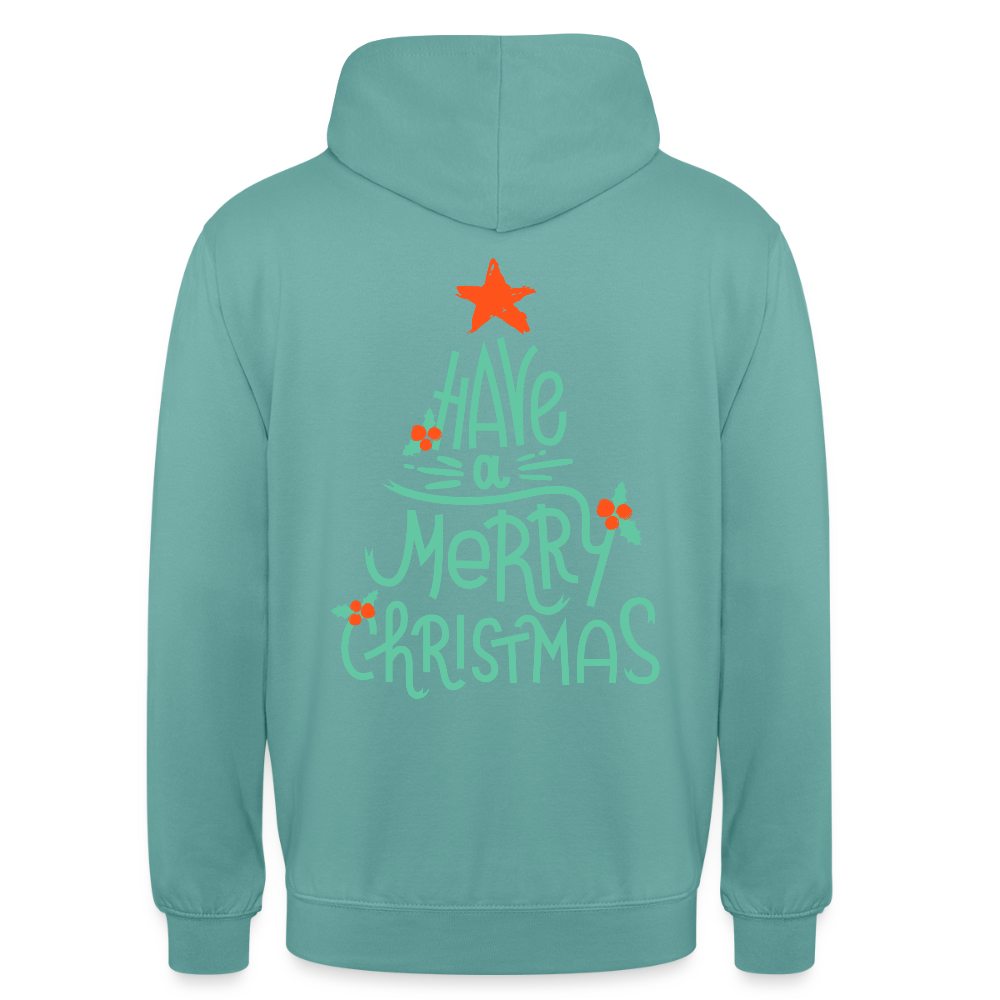 Merry christmas Unisex Hoodie - pastel turquoise