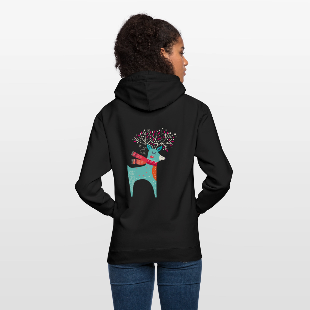 Reindeer Unisex Hoodie - black