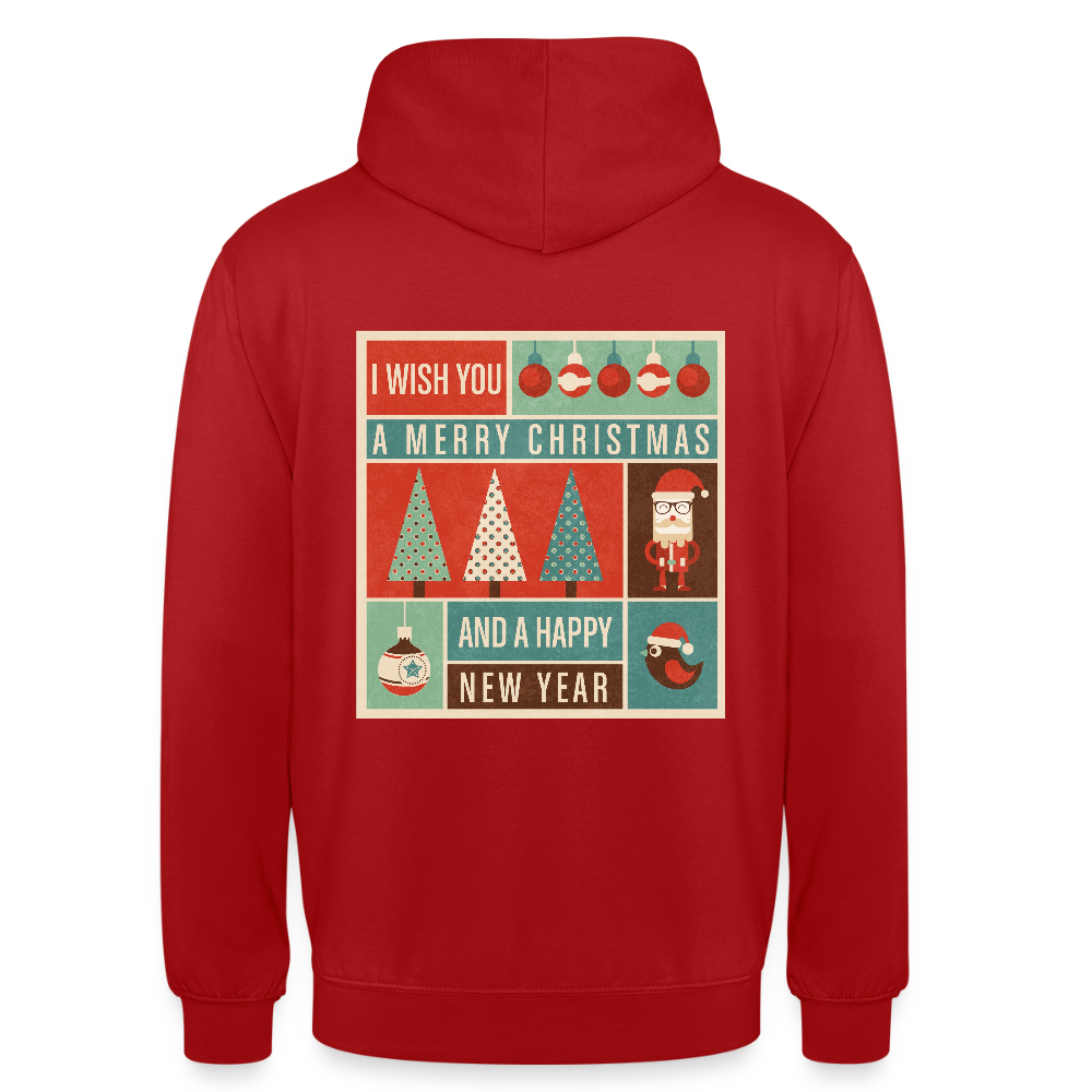 Merry Christmas & happy New Year Unisex Hoodie - red