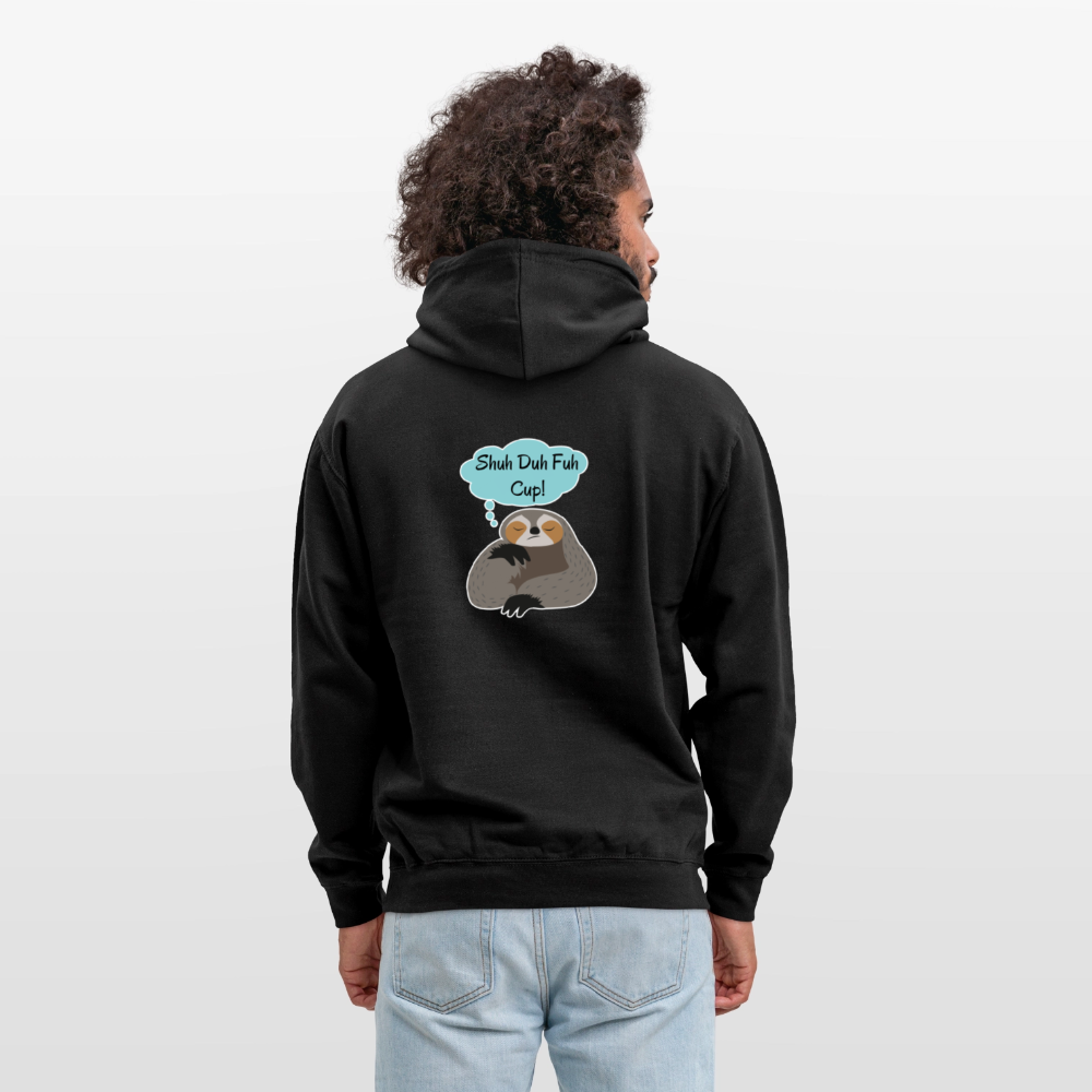 Shuh Duh Fuh Cup Sloth Unisex Hoodie - black