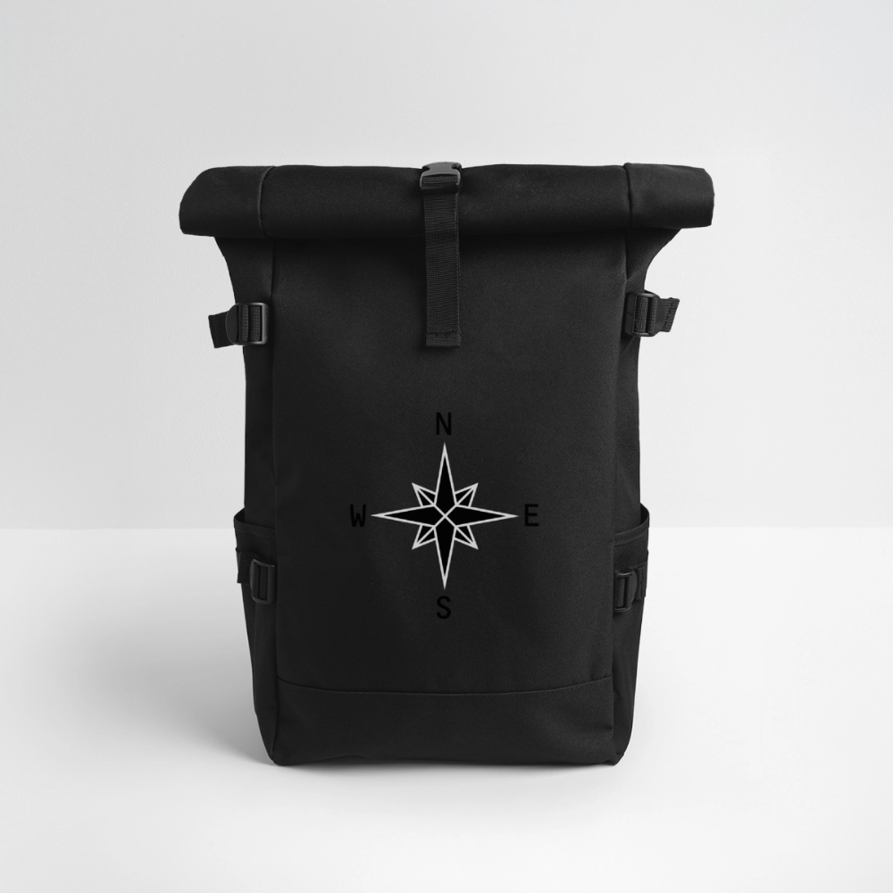 Compass  Roll Top Backpack - black