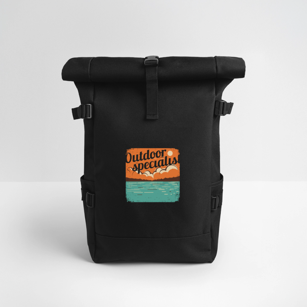Outdoor Specialist Roll Top Backpack - black