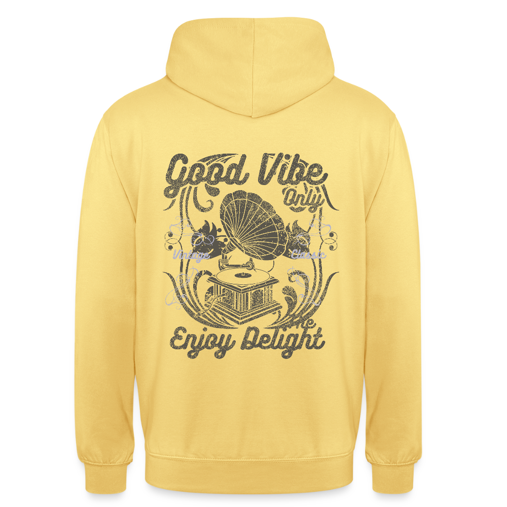 Good vibe Unisex Hoodie - lemon yellow