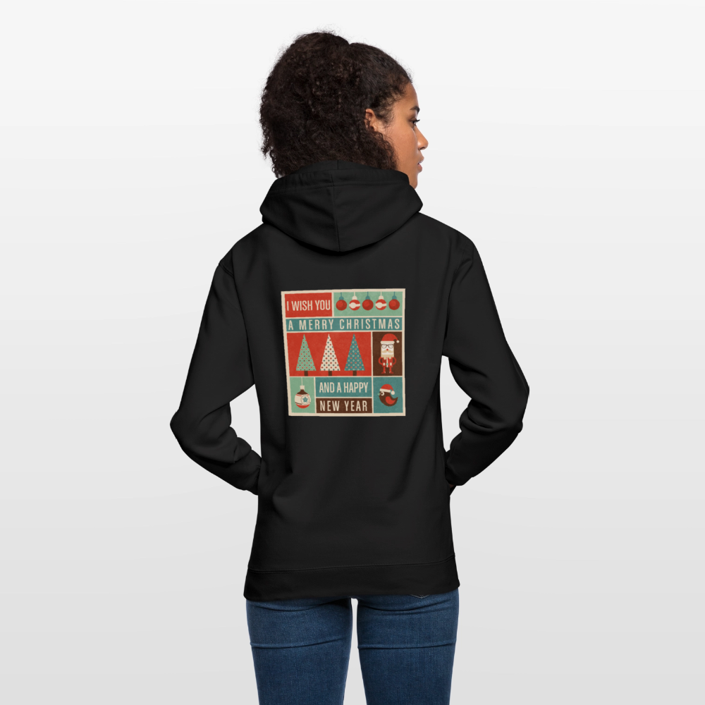 Merry Christmas & happy New Year Unisex Hoodie - black