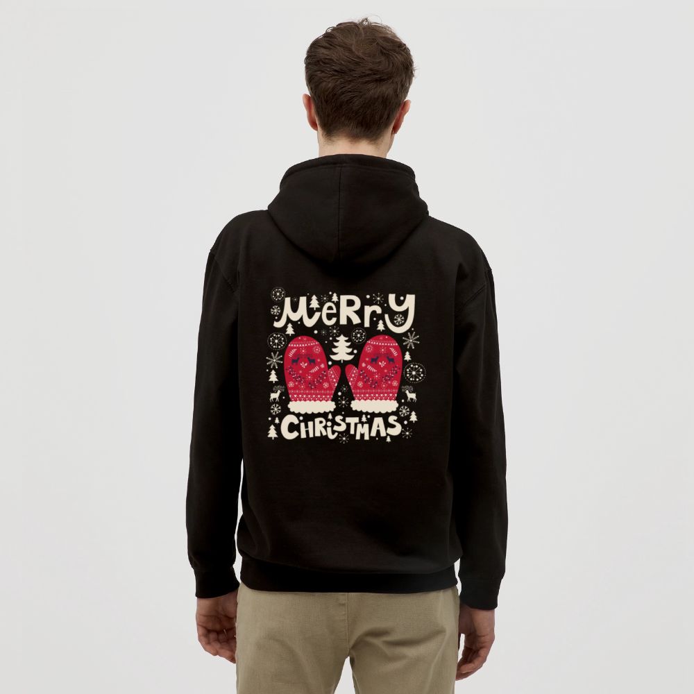 Merry christmas gloves Unisex Hoodie - black