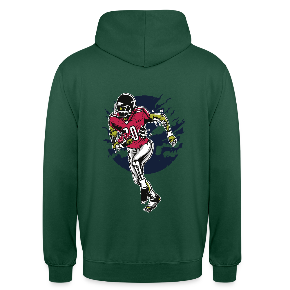 Zombie footballer Unisex Hoodie - bottle green