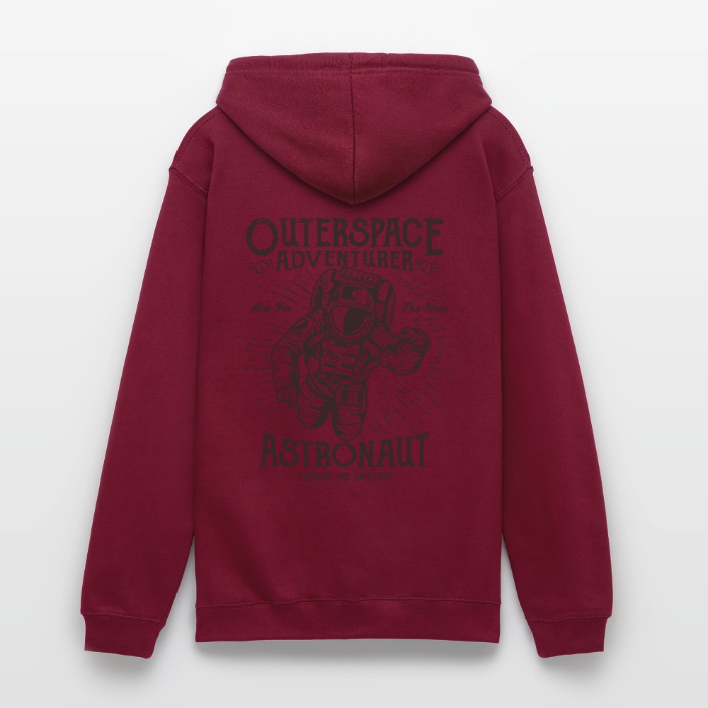 Astronaut Design Unisex Hoodie - bordeaux