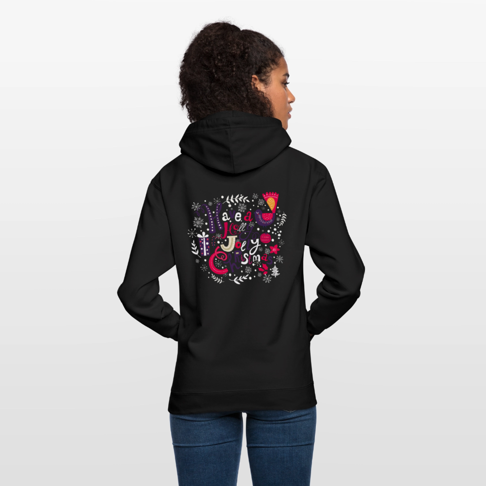 Holly Jolly Christmas Unisex Hoodie - black