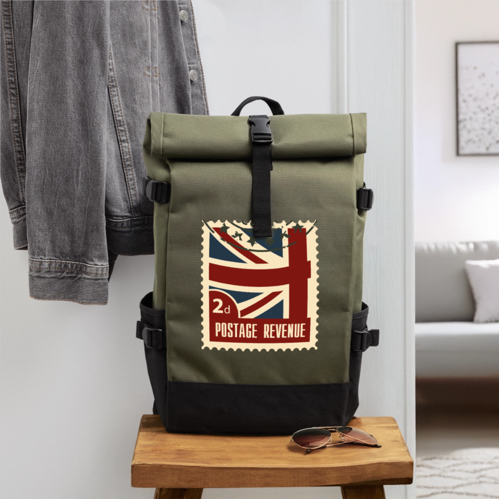 UnitedKingdom Roll Top Backpack - olive/black