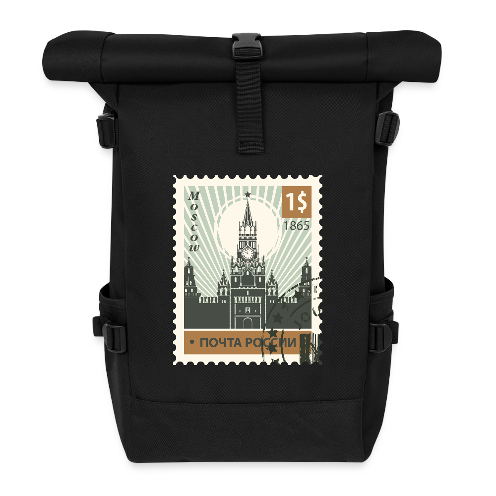 Moscow Roll Top Backpack - black