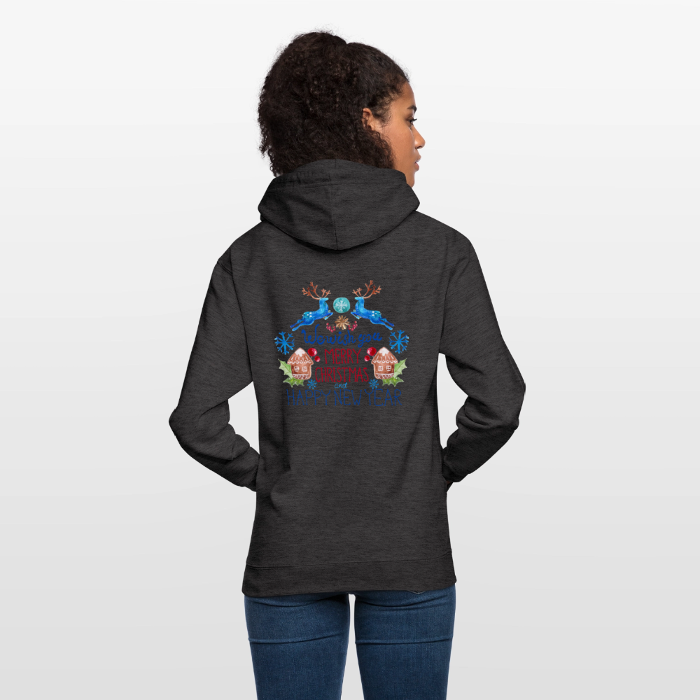 Merry christmas and happy new year Unisex Hoodie - charcoal grey
