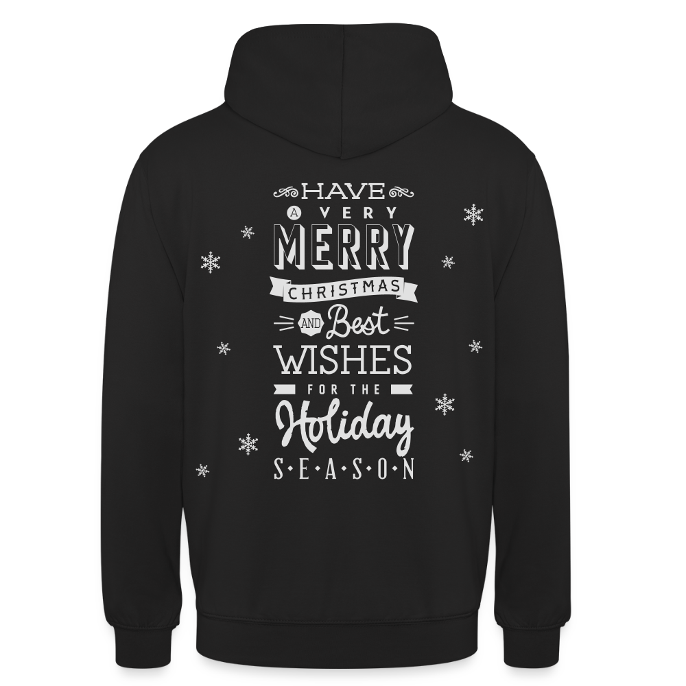 Merry Christmas Unisex Hoodie - black