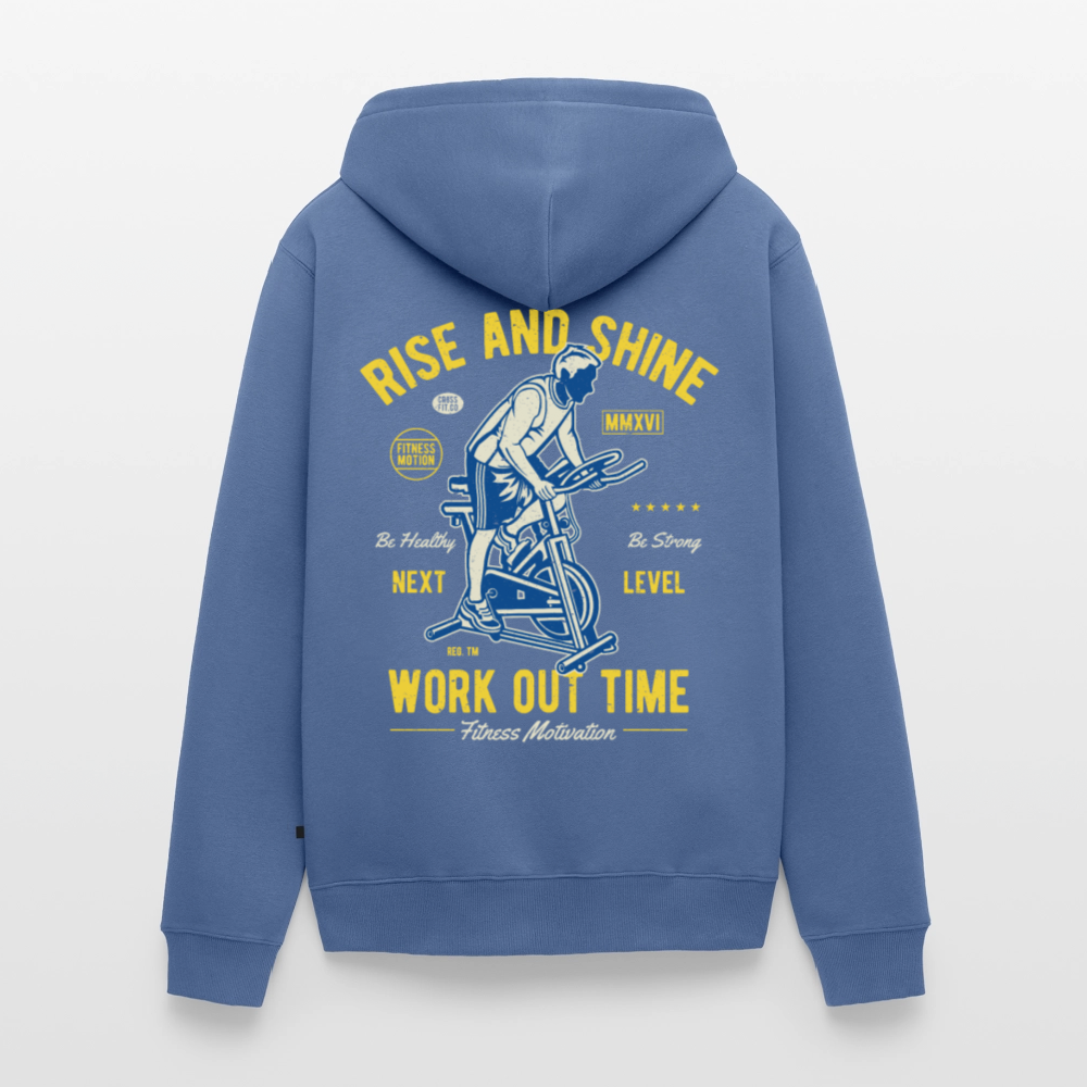 Work out time Men's Premium Hooded Jacket - stone blue