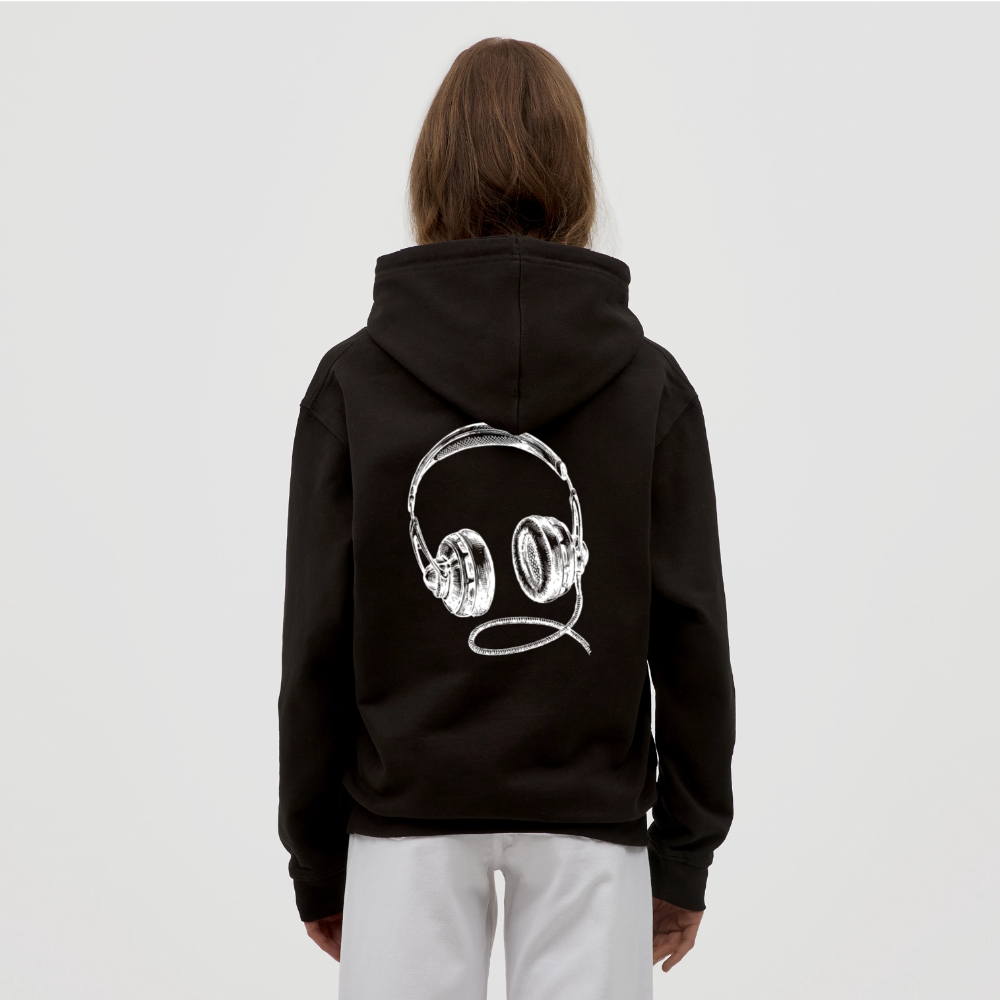 Headphones Unisex Hoodie - black