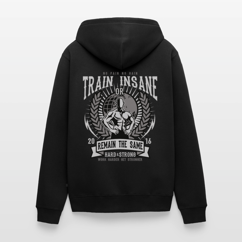 Train Insane Men's Premium Hooded Jacket - black