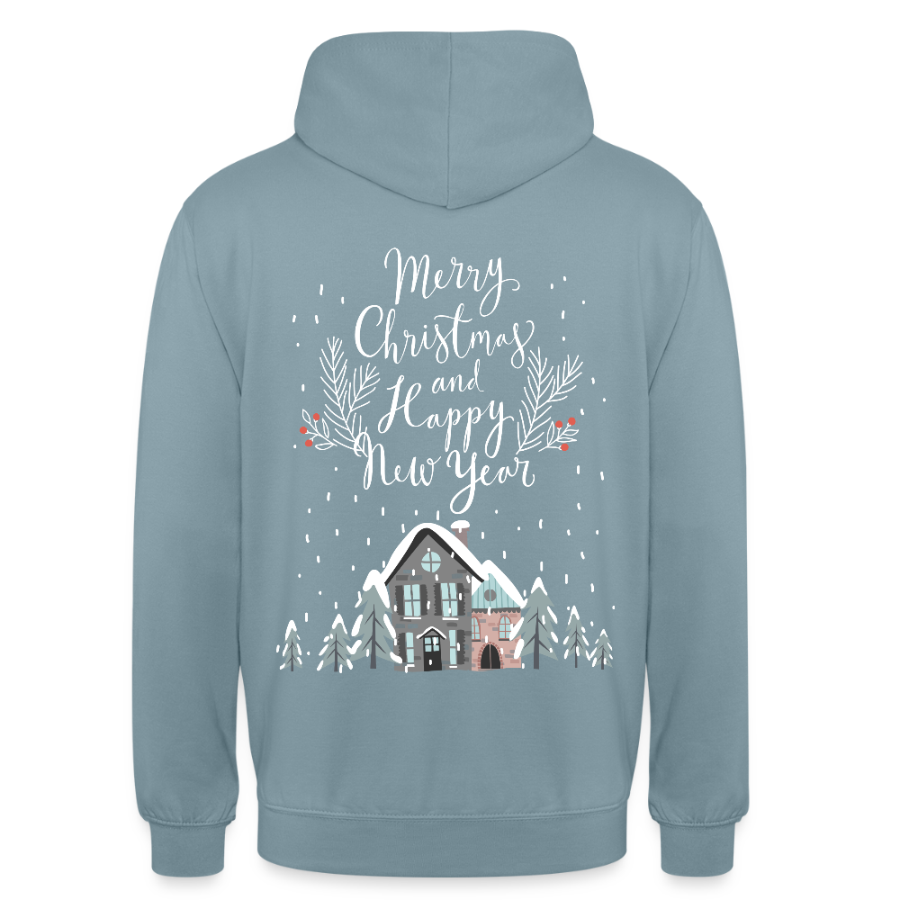 Christmas Quote Unisex Hoodie - stonewash blue