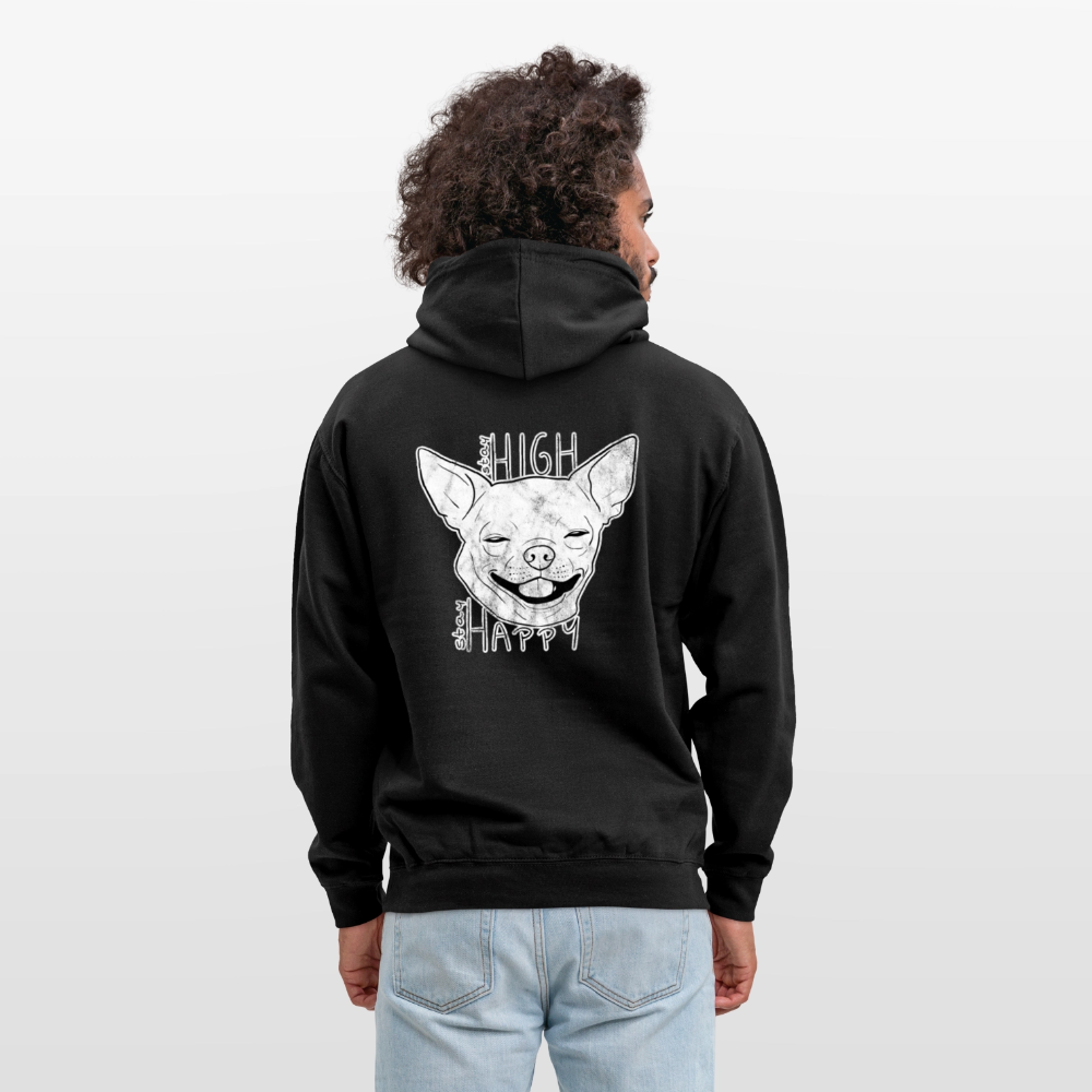 Stay high stay happy Unisex Hoodie - black
