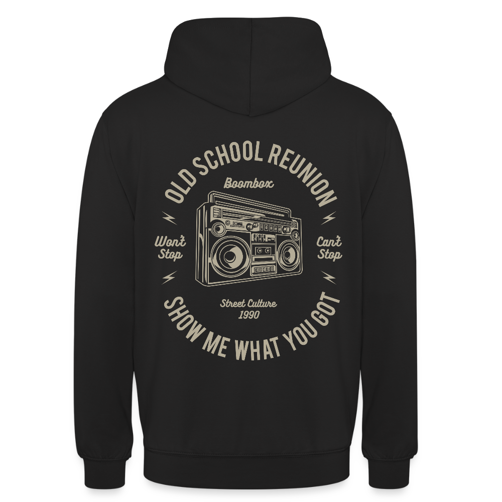 Old school reunion Unisex Hoodie - black