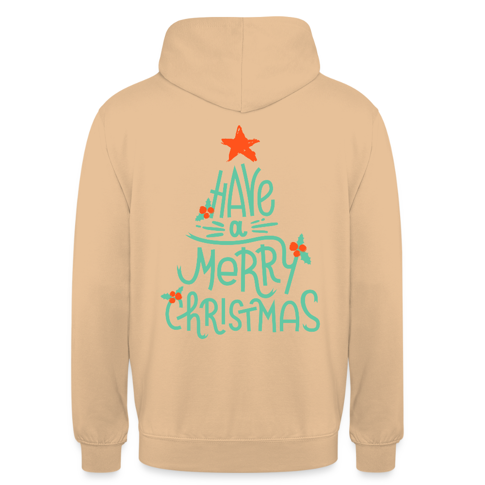 Merry christmas Unisex Hoodie - peach