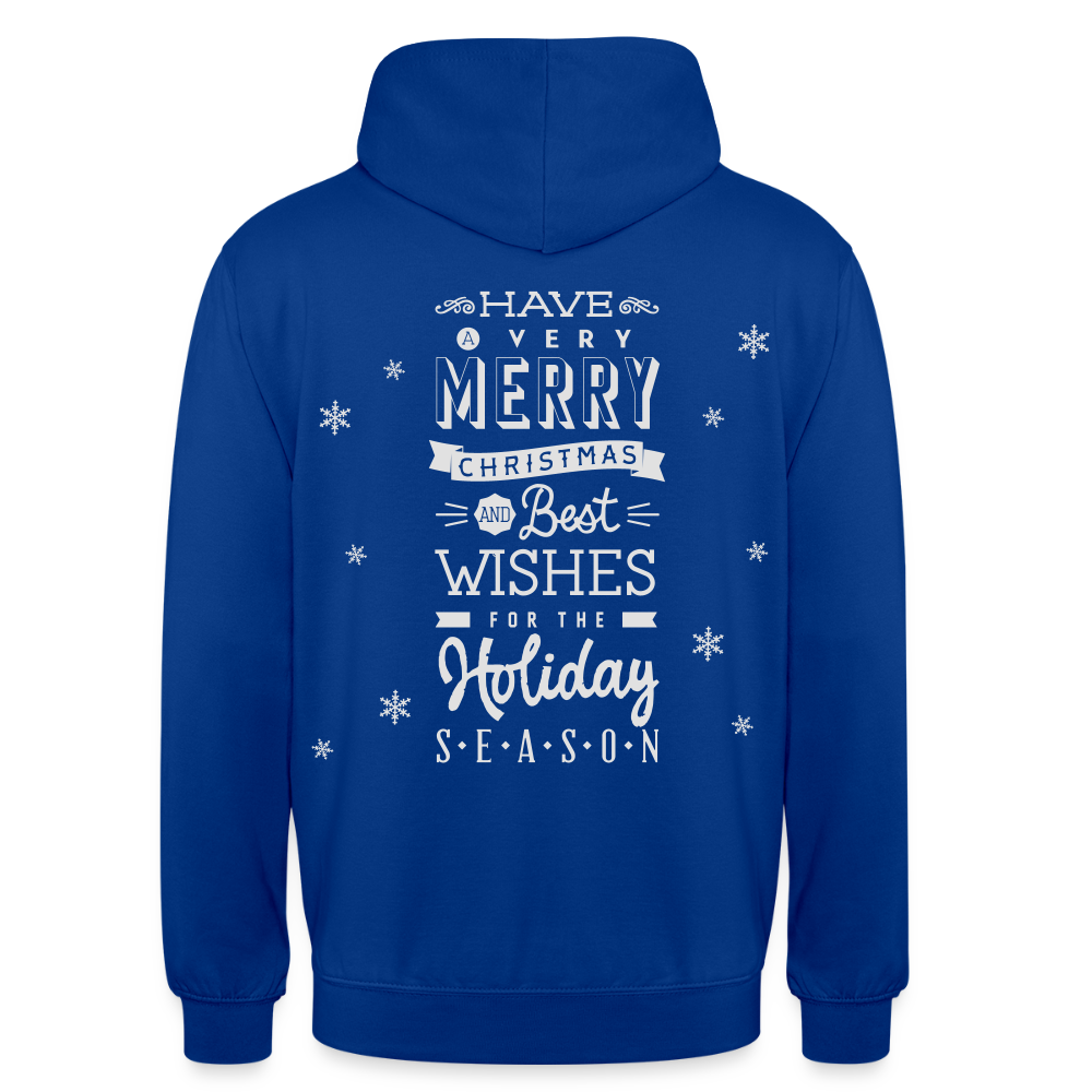 Merry Christmas Unisex Hoodie - bright royal