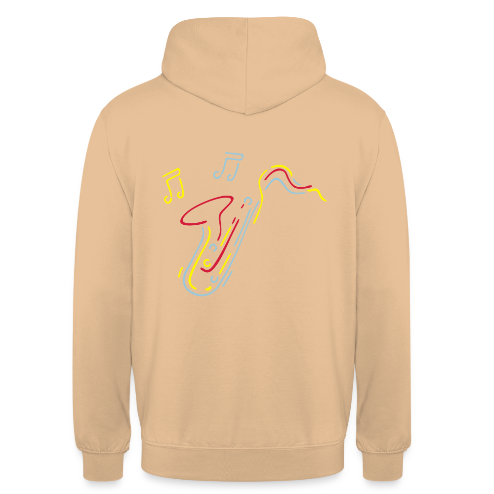 Saxophone  Unisex Hoodie - peach