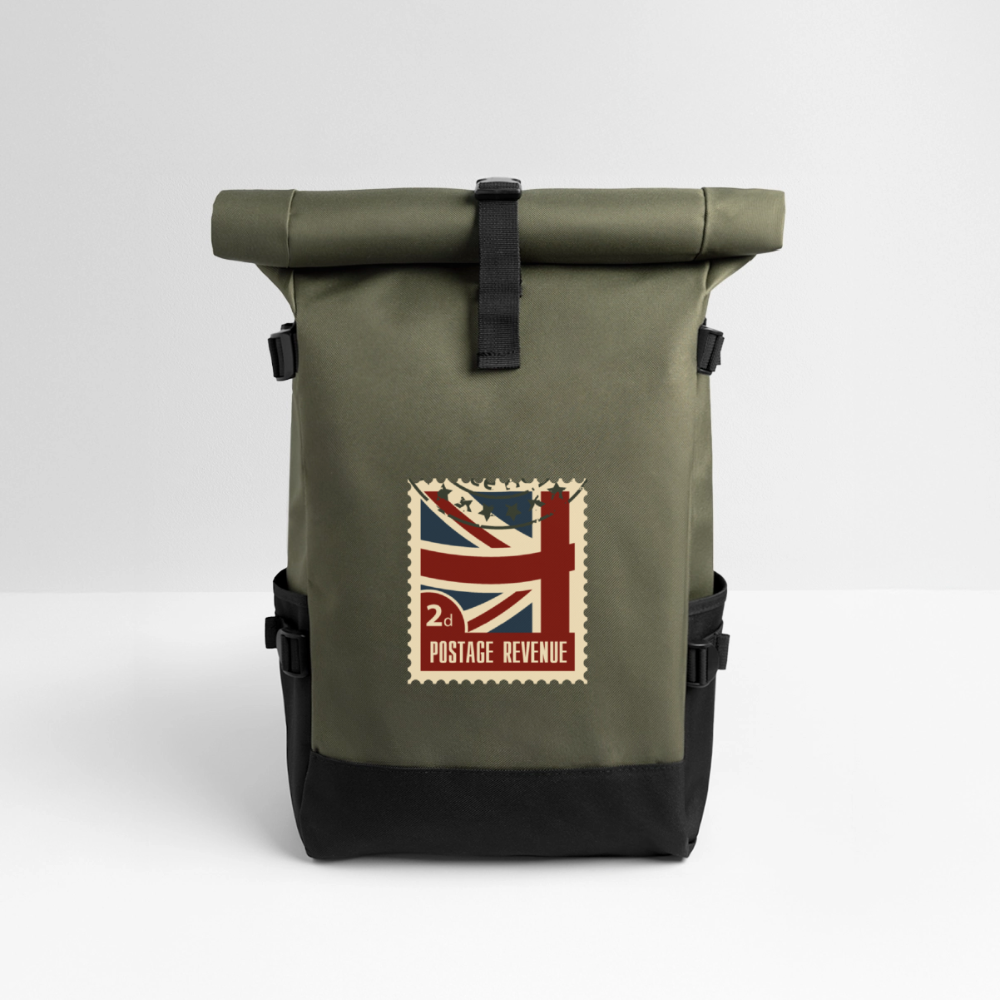 UnitedKingdom Roll Top Backpack - olive/black