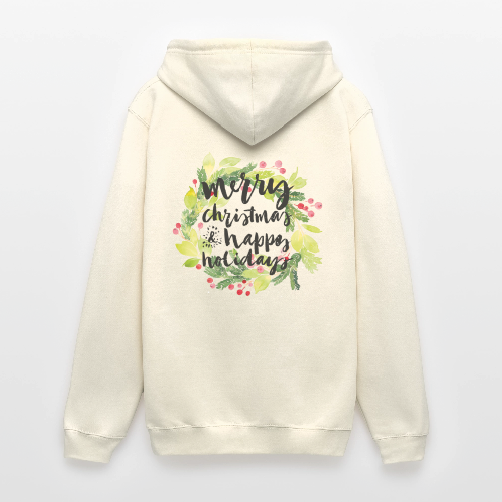 Merry christmas and happy holidays Unisex Hoodie - vanilla
