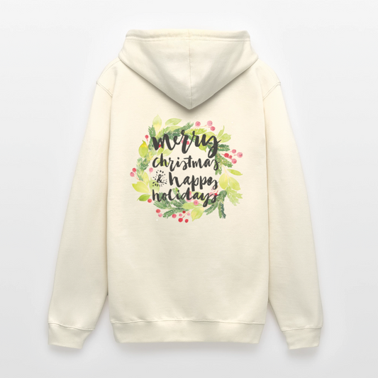 Merry christmas and happy holidays Unisex Hoodie - vanilla