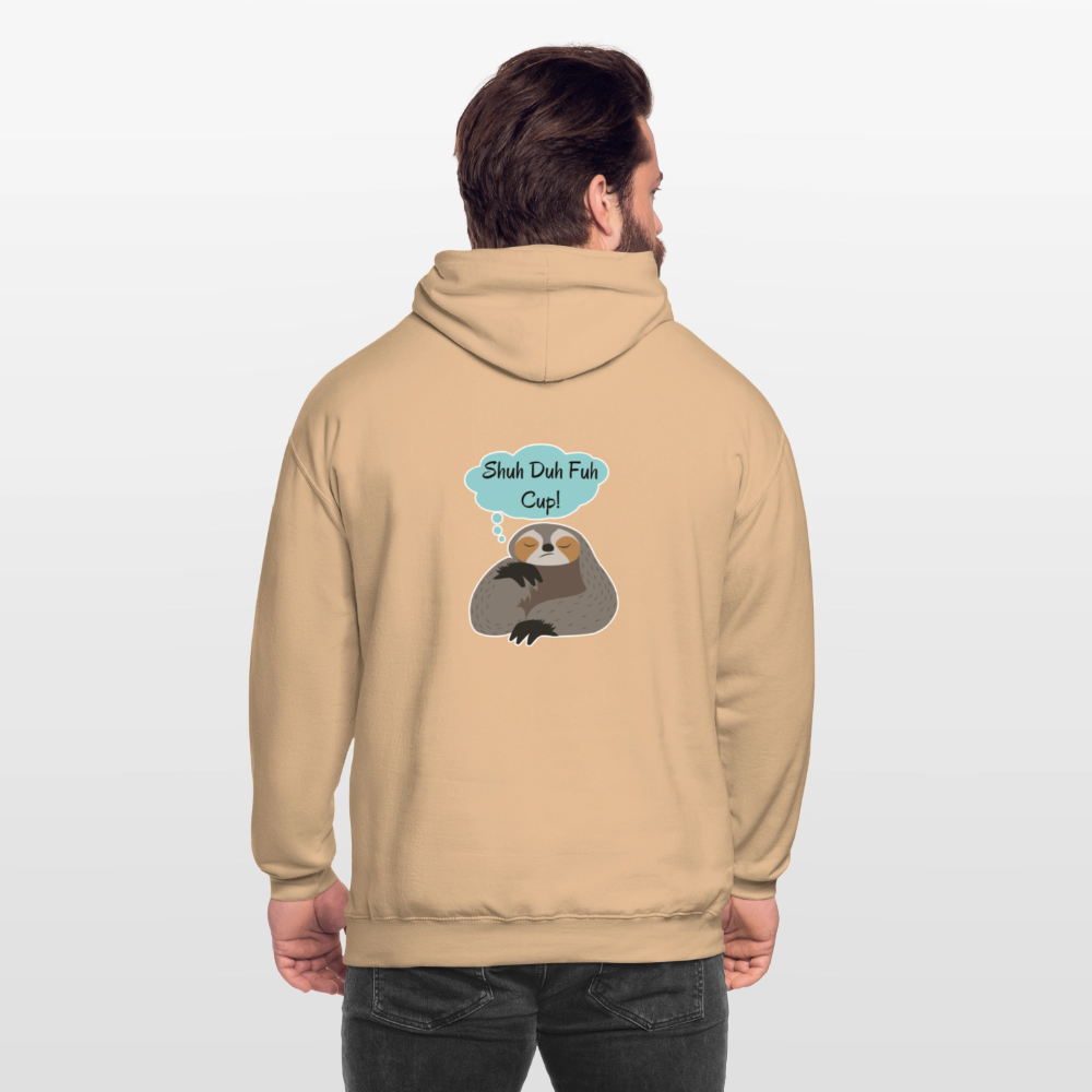 Shuh Duh Fuh Cup Sloth Unisex Hoodie - peach