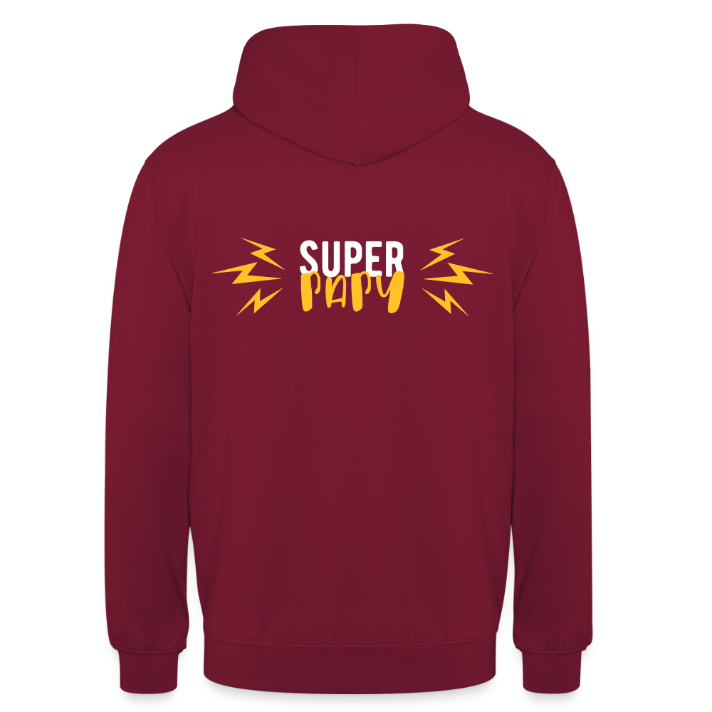 Super Papy 3 Unisex Hoodie - bordeaux