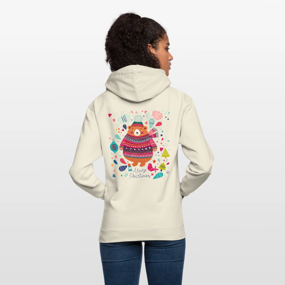 Christmas Bear Unisex Hoodie - vanilla
