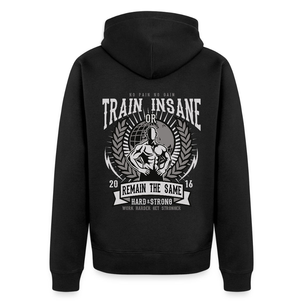 Train Insane Men's Premium Hooded Jacket - black