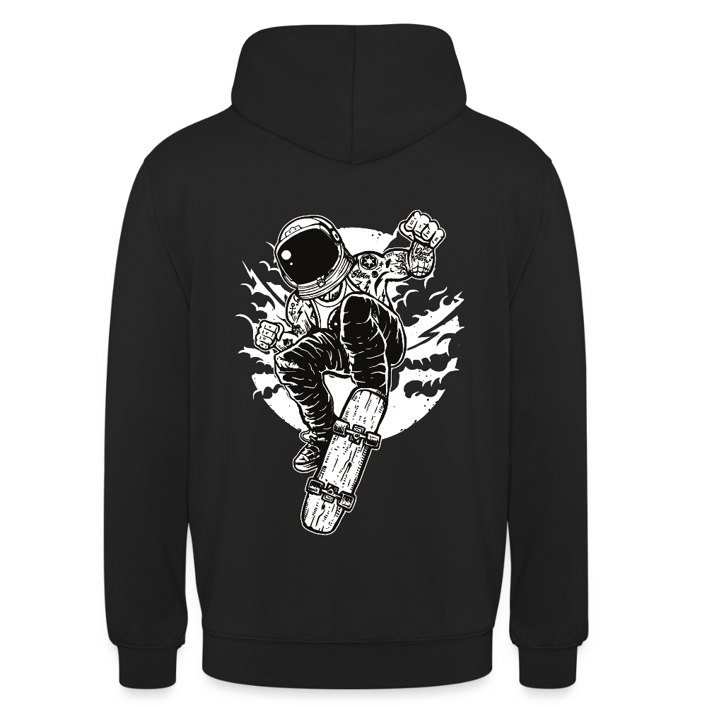 Astraunaut Space Skater Unisex Hoodie - black