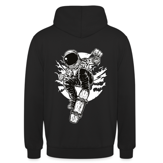 Astraunaut Space Skater Unisex Hoodie - black