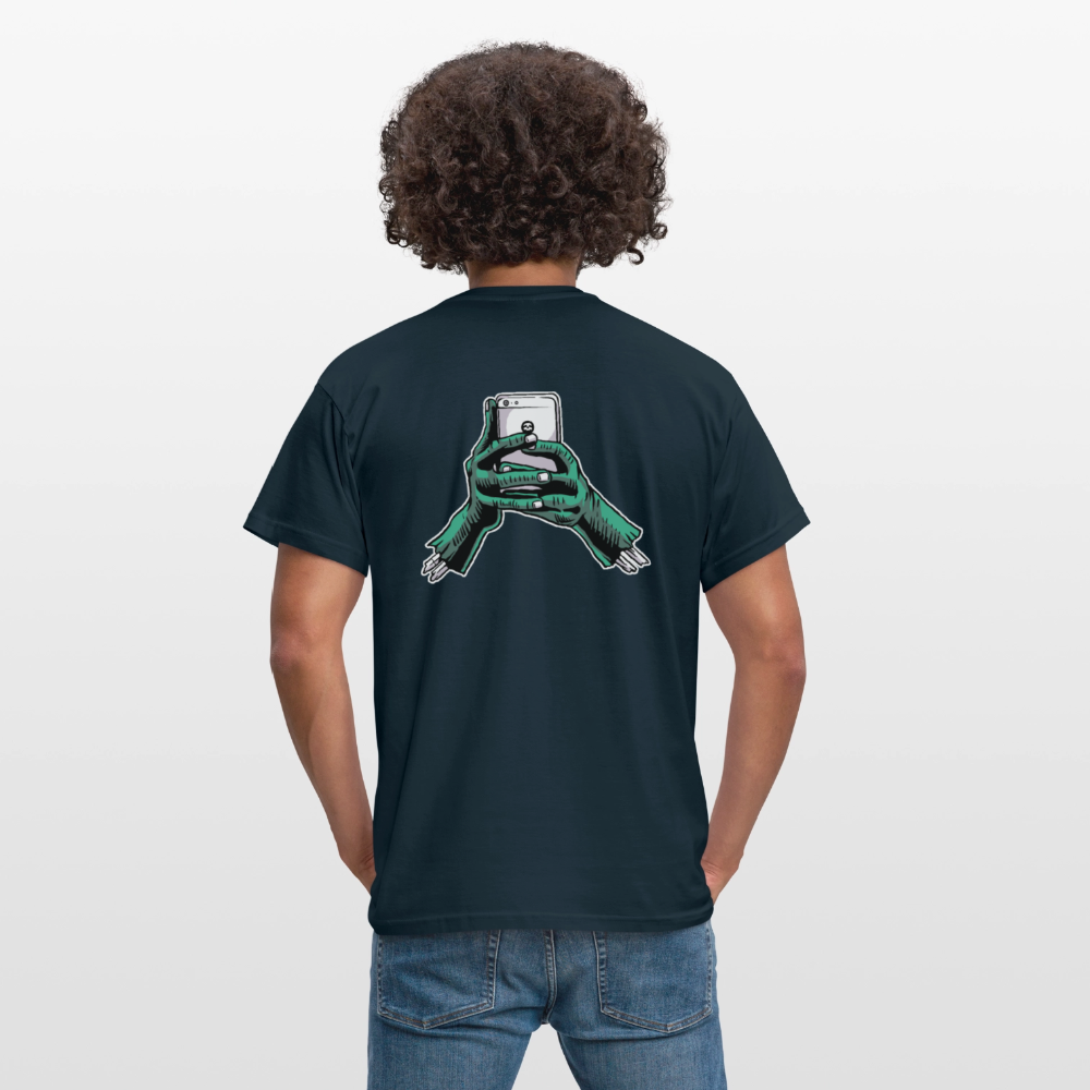 zombie phone Men's T-Shirt - navy