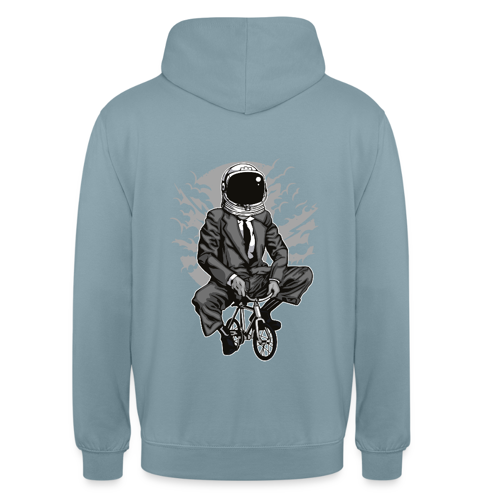Bike to the moon Unisex Hoodie - stonewash blue