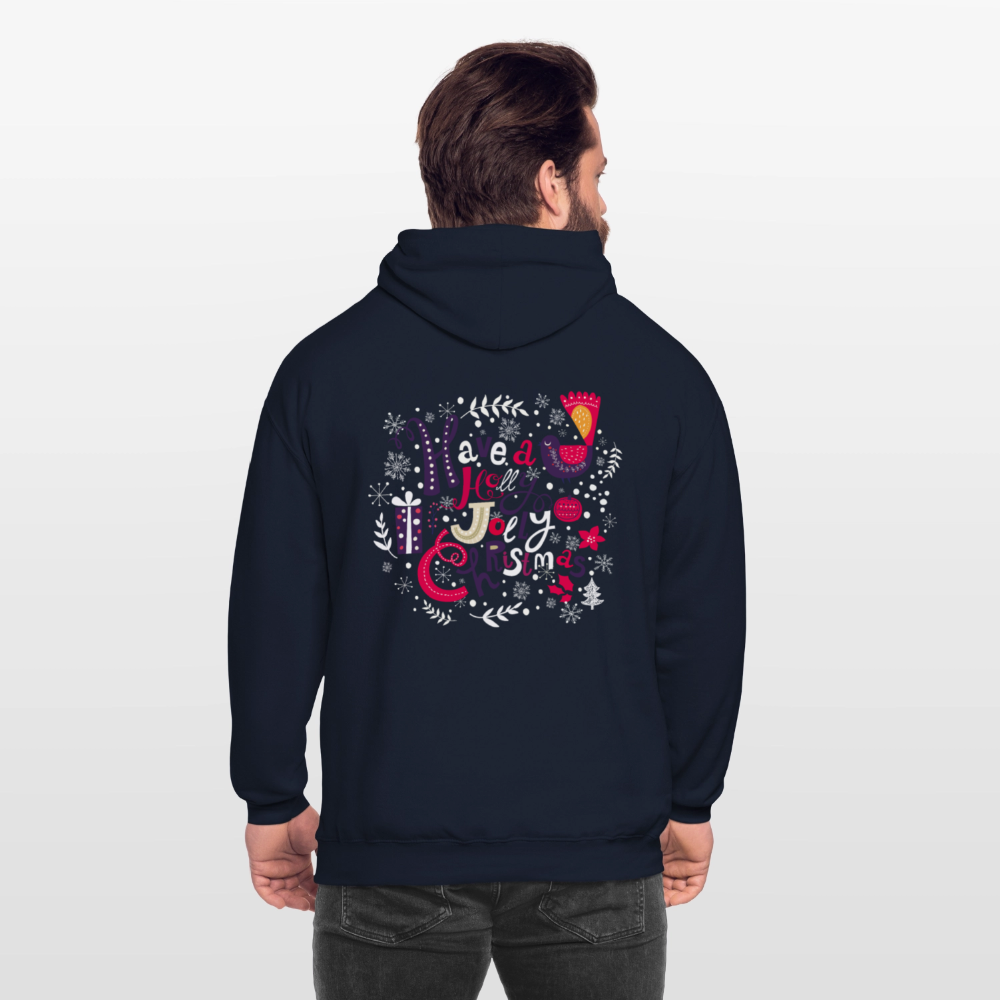 Holly Jolly Christmas Unisex Hoodie - navy