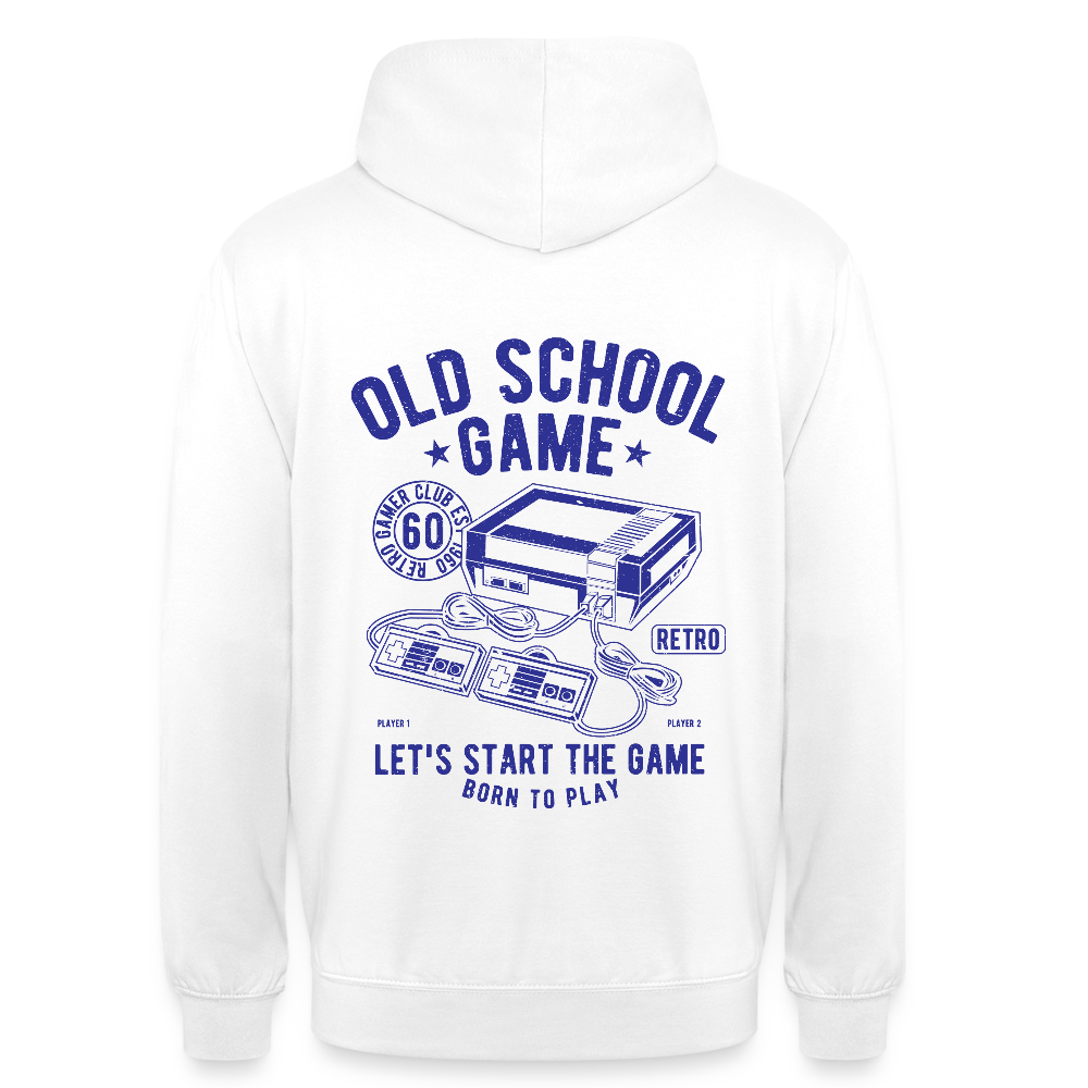 Oldschool game Unisex Hoodie - white