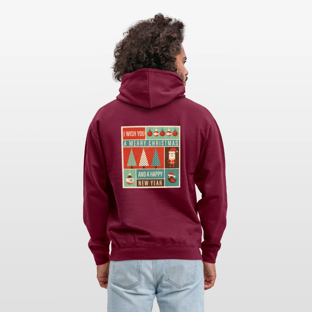 Merry Christmas & happy New Year Unisex Hoodie - bordeaux