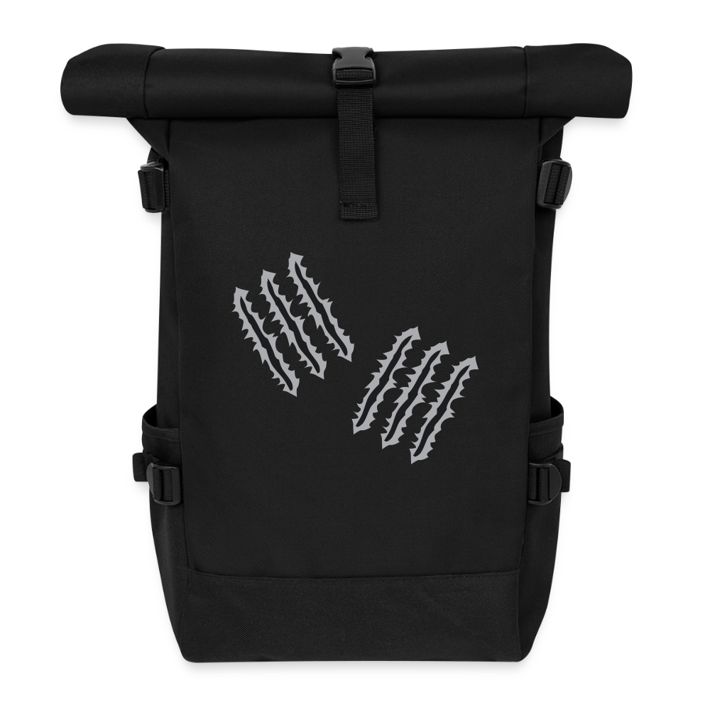 Claws  Roll Top Backpack - black