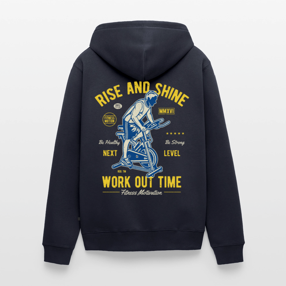 Work out time Men's Premium Hooded Jacket - navy