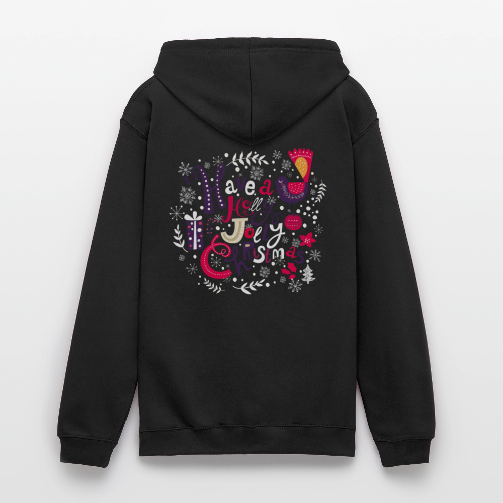 Holly Jolly Christmas Unisex Hoodie - black