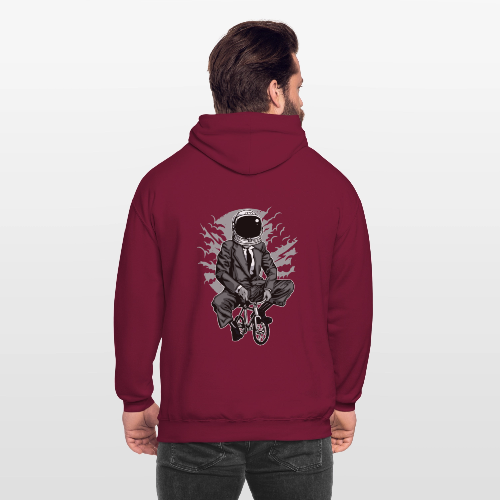 Bike to the moon Unisex Hoodie - bordeaux